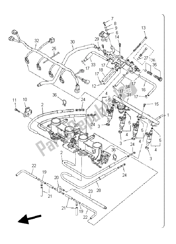 Todas as partes de Ingestão 2 do Yamaha FZ6 SA Fazer 600 2007