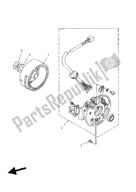 All parts for the Generator of the Yamaha YN 50R Neos 2010