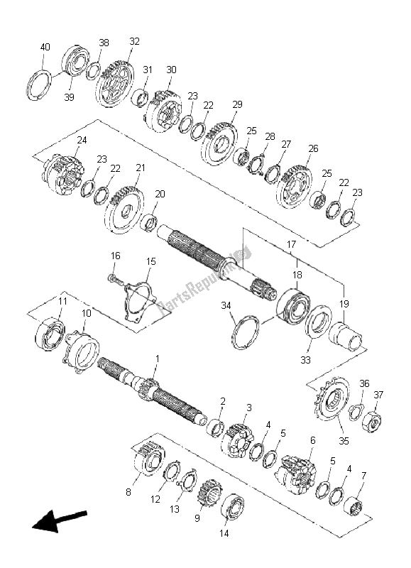 All parts for the Transmission of the Yamaha FZ1 S Fazer 1000 2009