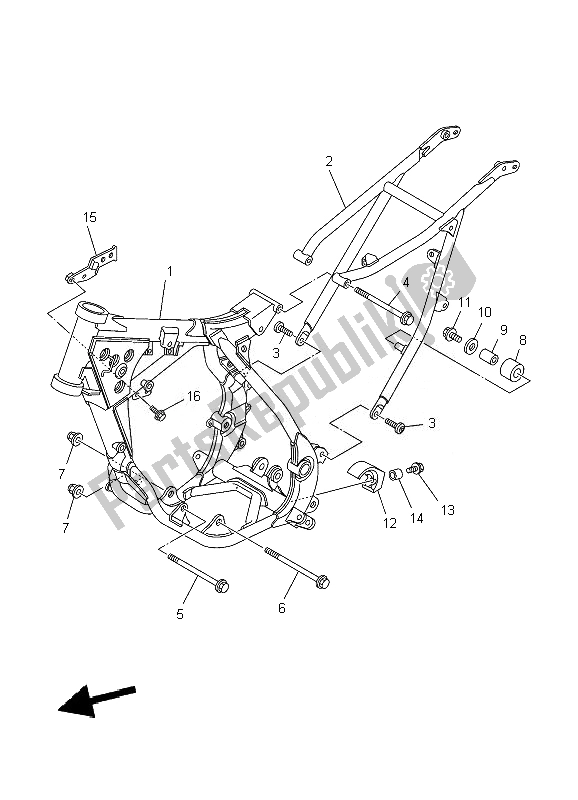 Toutes les pièces pour le Cadre du Yamaha YZ 85 SW LW 2007