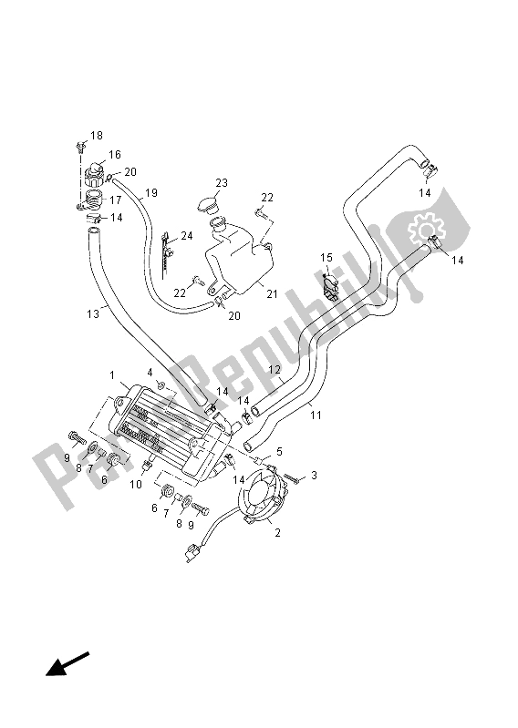 Tutte le parti per il Tubo Del Radiatore del Yamaha YP 125 RA X MAX Business 2012