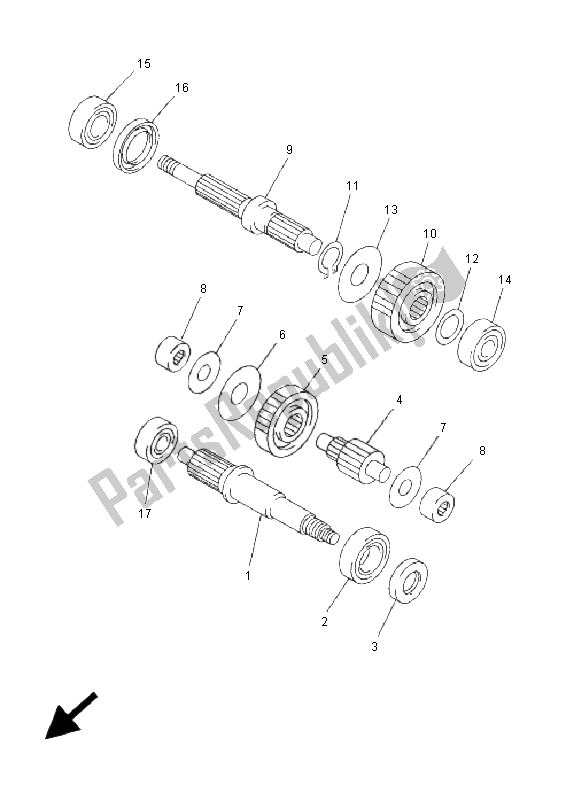 All parts for the Transmission of the Yamaha YP 250R X MAX 250 2005