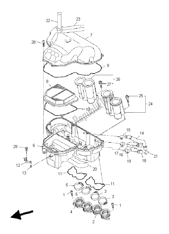 Tutte le parti per il Presa del Yamaha FZ8 N 800 2011