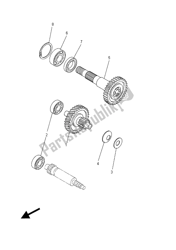 All parts for the Transmission of the Yamaha NS 50 2015