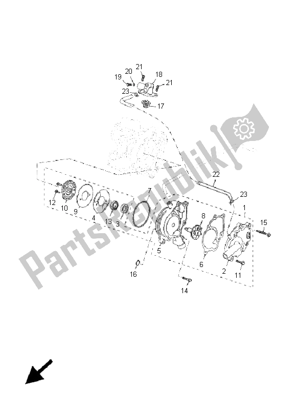Todas as partes de Bomba De água do Yamaha YP 125R X MAX 2006