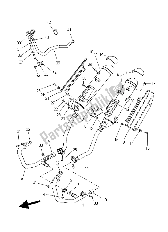 Wszystkie części do Wydechowy Yamaha XT 660R 2006