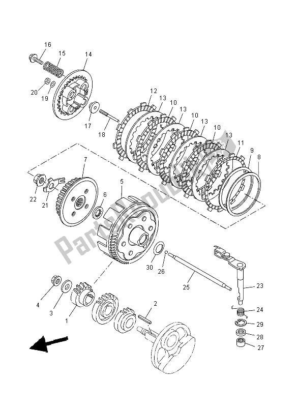 Tutte le parti per il Frizione del Yamaha YZF R 125 2008