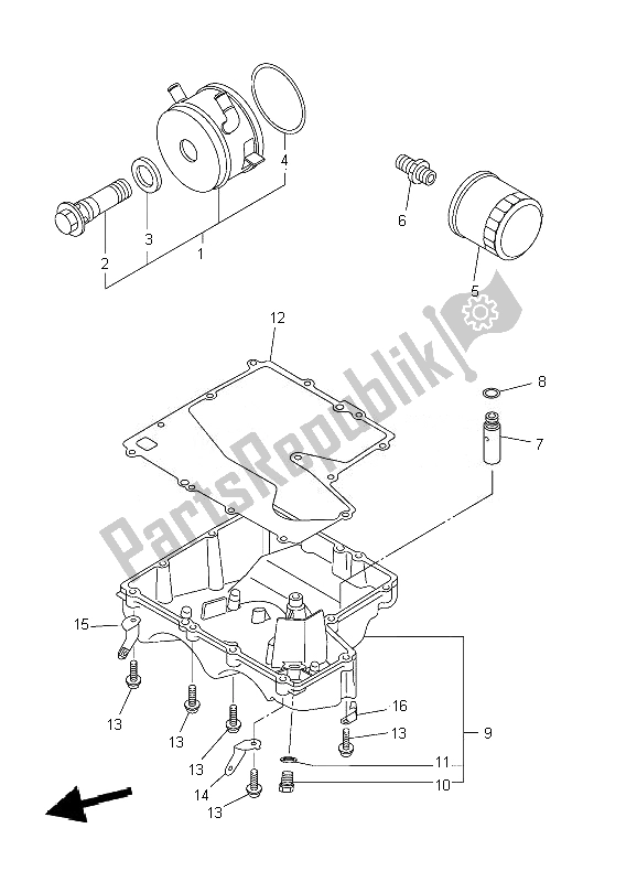 Tutte le parti per il Filtro Olio del Yamaha YZF R6 600 2007