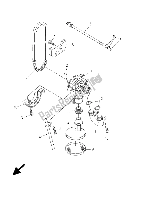 Tutte le parti per il Pompa Dell'olio del Yamaha YZF R6 600 2001