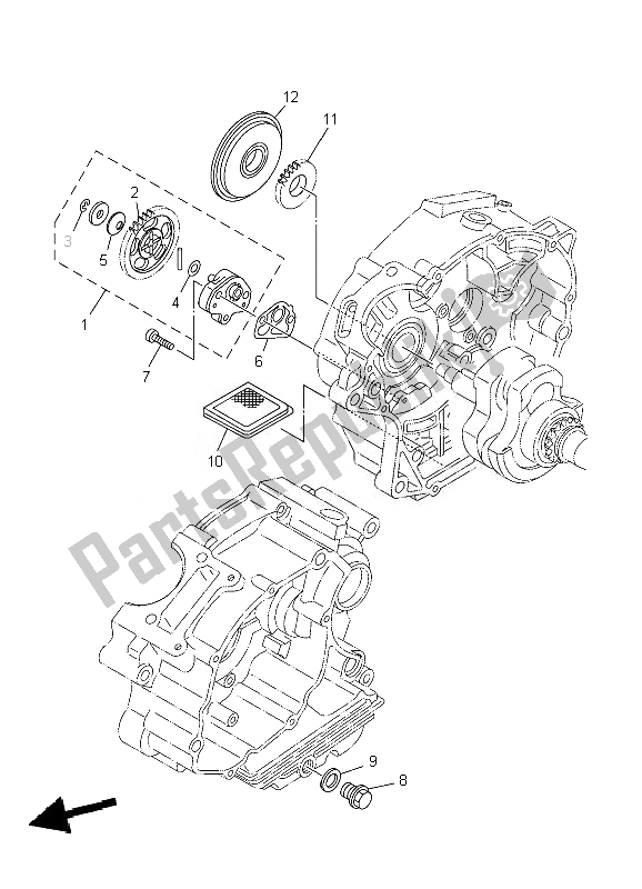 Tutte le parti per il Pompa Dell'olio del Yamaha YBR 125 ED 2010