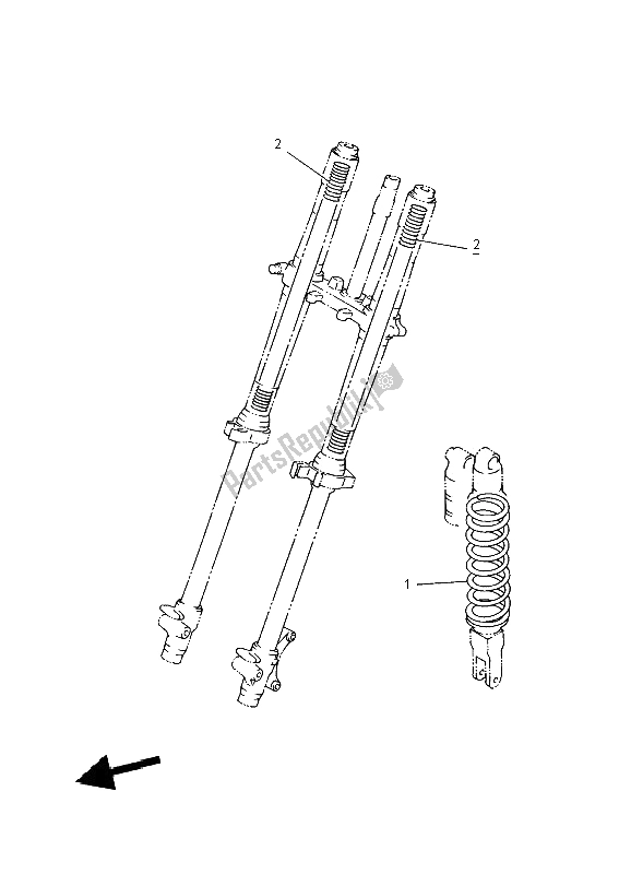 All parts for the Alternate (chassis) of the Yamaha YZ 80 SW LW 2000