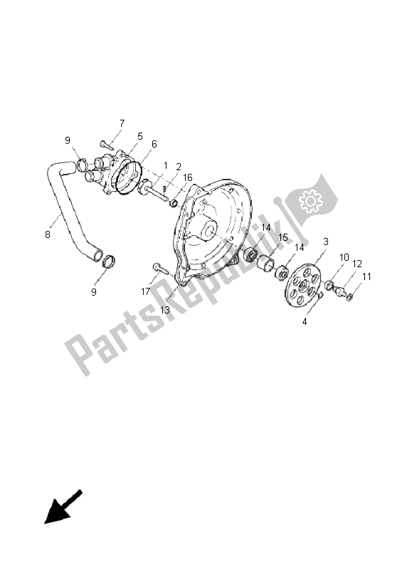 Tutte le parti per il Pompa Dell'acqua del Yamaha CS 50 RR LC JOG 2009