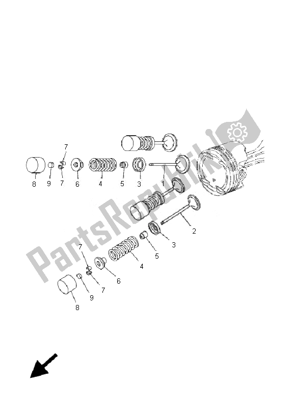 All parts for the Valve of the Yamaha YP 400A Majesty 2007