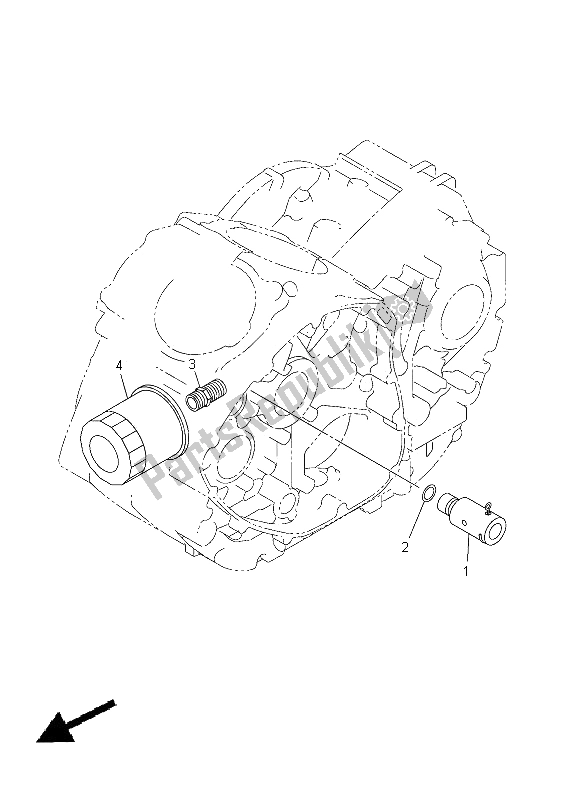 Alle onderdelen voor de Olie Reiniger van de Yamaha XVS 950A 2012