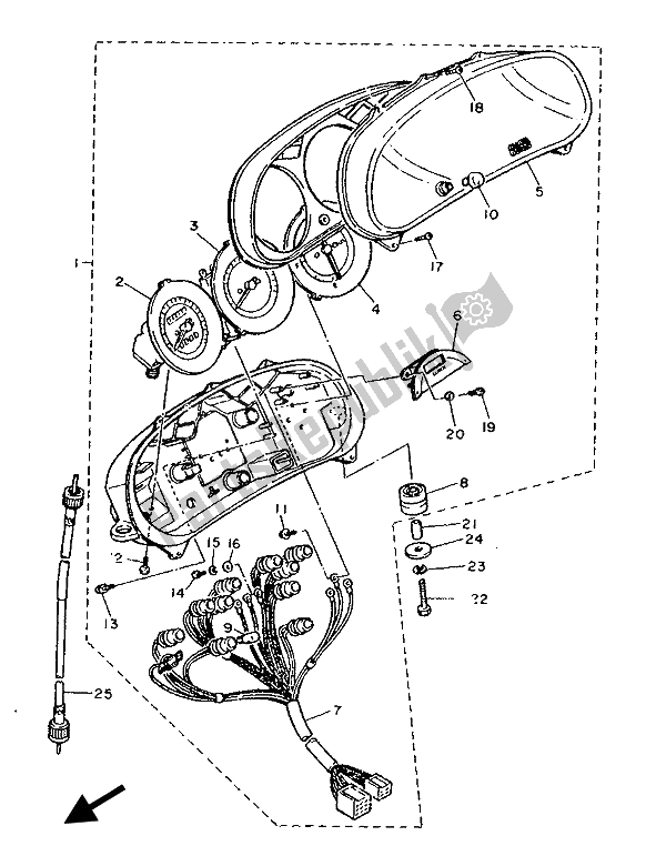 Todas as partes de Metro do Yamaha FJ 1200 1986