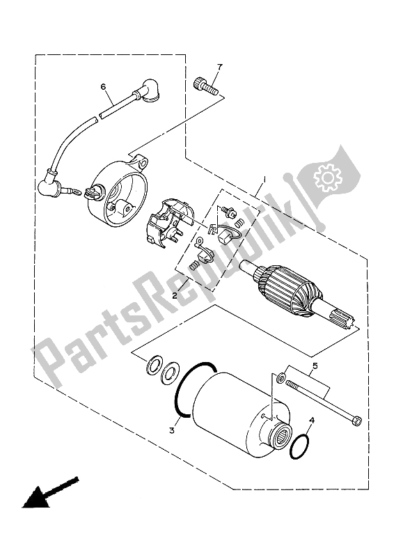 Toutes les pièces pour le Demarreur du Yamaha XV 250 Virago 1992