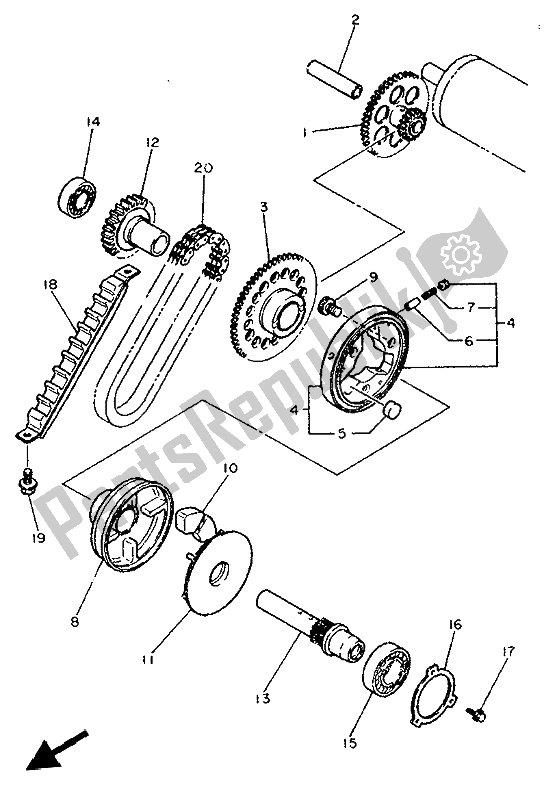 Tutte le parti per il Antipasto del Yamaha FZR 1000 1992