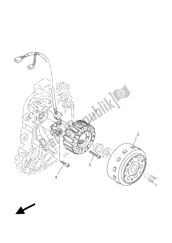 Toutes les pièces pour le Générateur du Yamaha YP 400R 2014