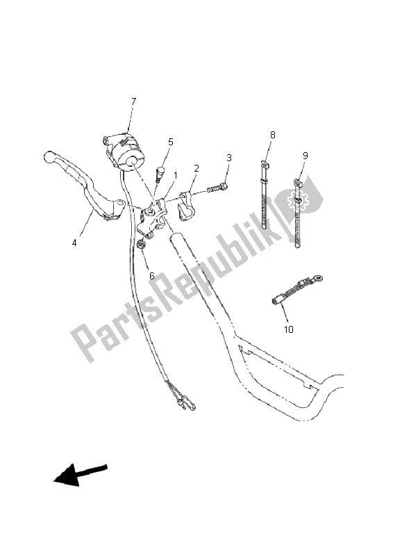 Tutte le parti per il Impugnatura Interruttore E Leva del Yamaha PW 80 2007