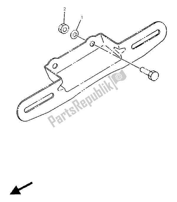 All parts for the Alternate Taillight (bel) of the Yamaha XV 535 S Virago 1997