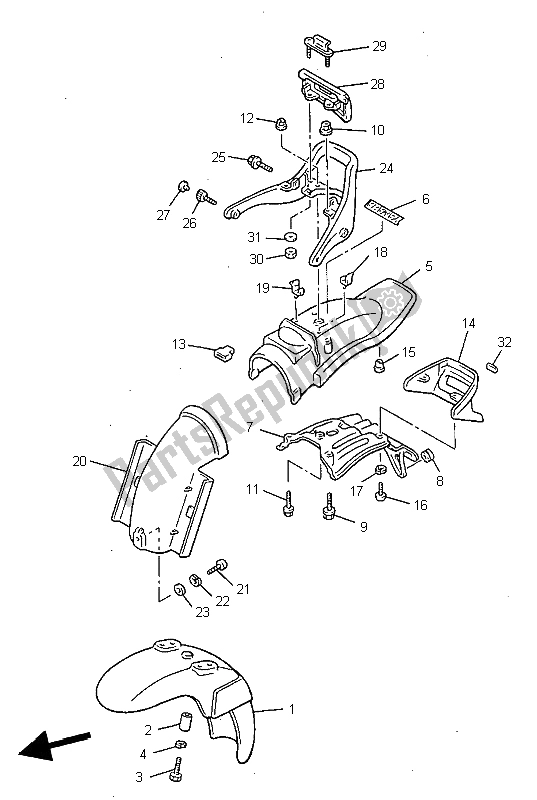 All parts for the Fender of the Yamaha V MAX 12 1200 1997