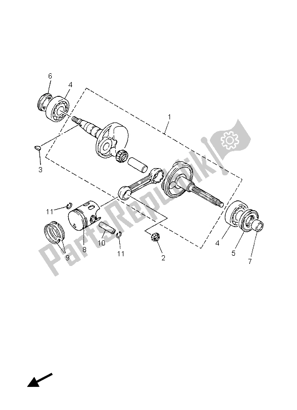 Tutte le parti per il Albero Motore E Pistone del Yamaha CS 50R JOG 2012