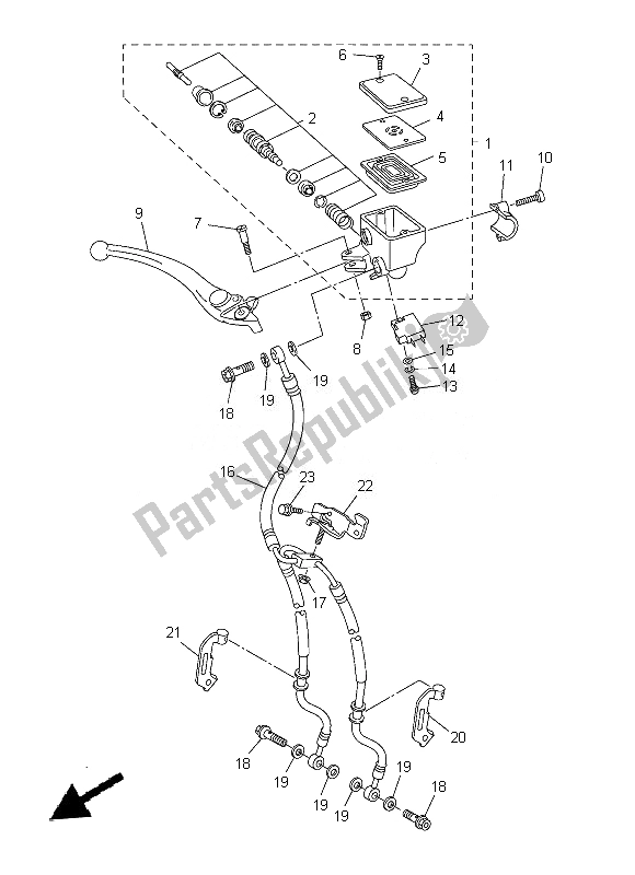 Tutte le parti per il Pompa Freno Anteriore del Yamaha FZ8 S 800 2014