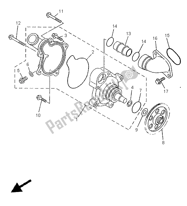 Wszystkie części do Pompa Wodna Yamaha TRX 850 1997