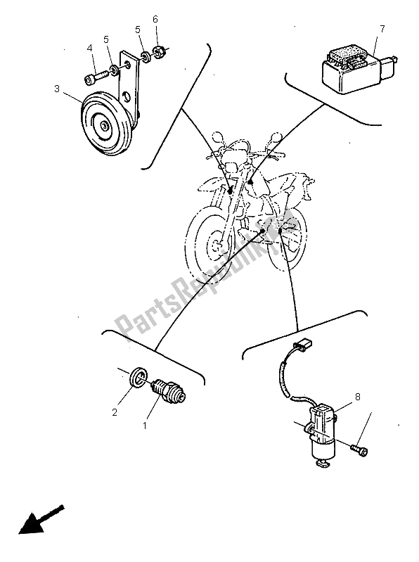 Todas las partes para Eléctrico 2 de Yamaha TT 600R 1997