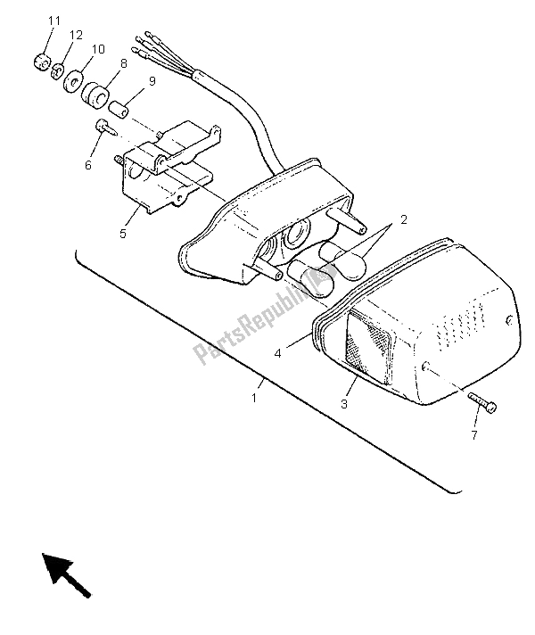 Toutes les pièces pour le Feu Arrière du Yamaha V MAX 12 1200 1997