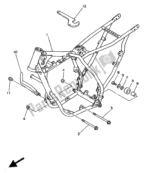 Toutes les pièces pour le Cadre du Yamaha YZ 80 LC 1991