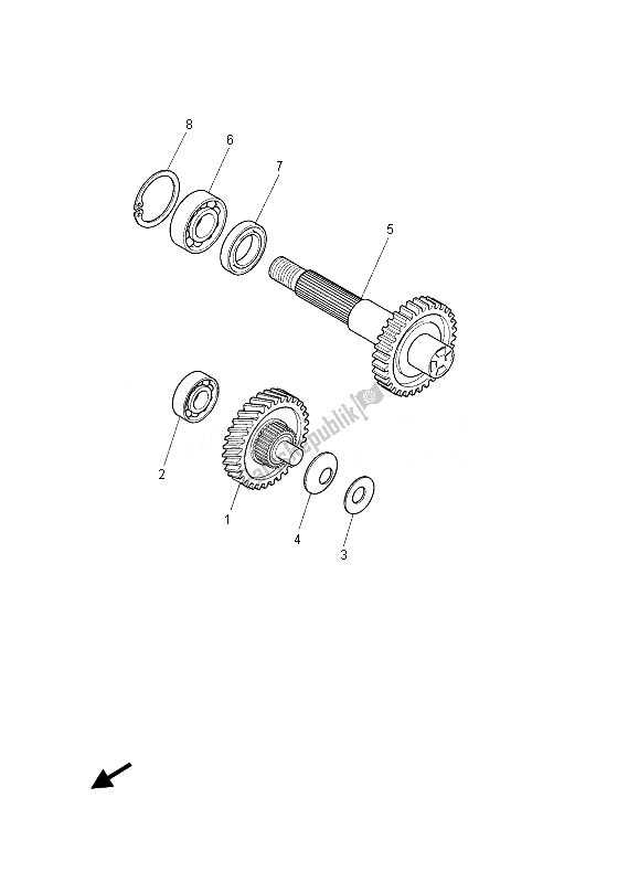 All parts for the Transmission of the Yamaha YN 50 2013