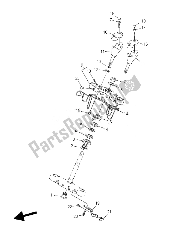 Tutte le parti per il Timone del Yamaha XVS 950A 2010