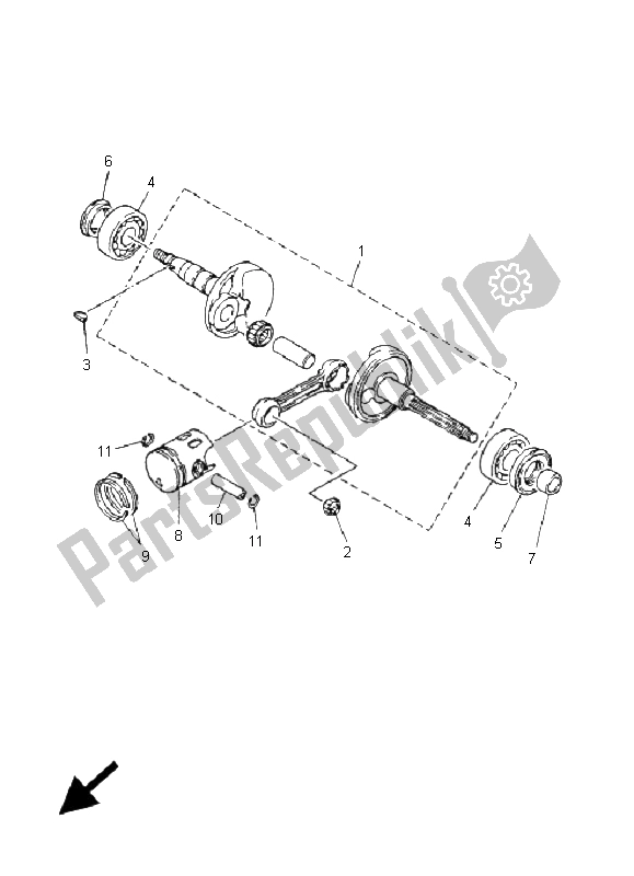 Tutte le parti per il Albero Motore E Pistone del Yamaha YN 50 Neos 2005