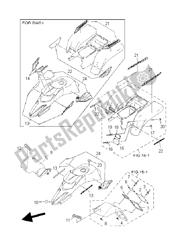 Alle onderdelen voor de Embleem & Label van de Yamaha YFS 200 Blaster 2006