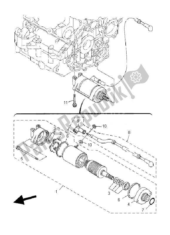 Todas las partes para Motor De Arranque de Yamaha TDM 900 2007