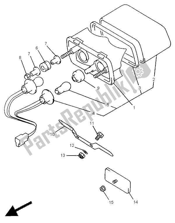 Todas las partes para Luz De La Cola de Yamaha TRX 850 1998