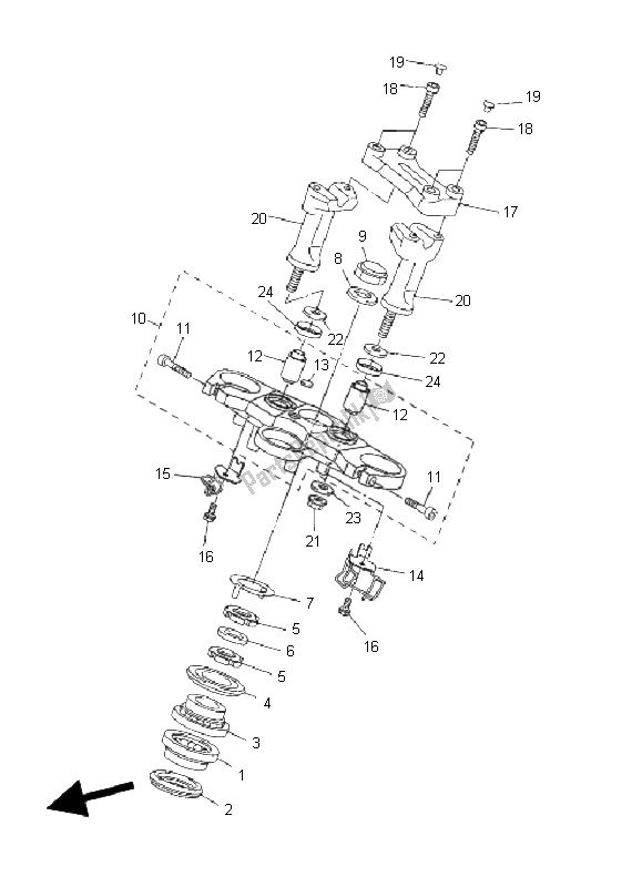 Tutte le parti per il Timone del Yamaha FZ1 S Fazer 1000 2009