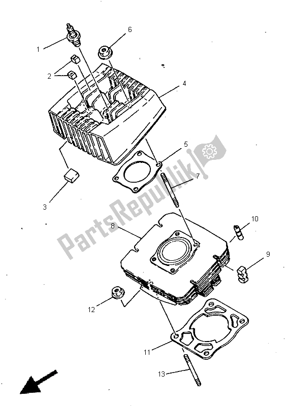 Todas las partes para Cilindro de Yamaha RX 100 1996