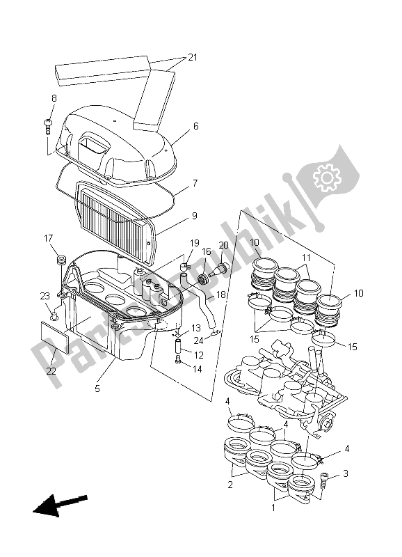 Tutte le parti per il Presa del Yamaha FZ6 S 600 2004