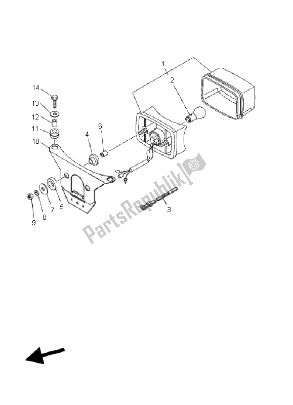 Alle onderdelen voor de Achterlicht van de Yamaha YFS 200 Blaster 2007