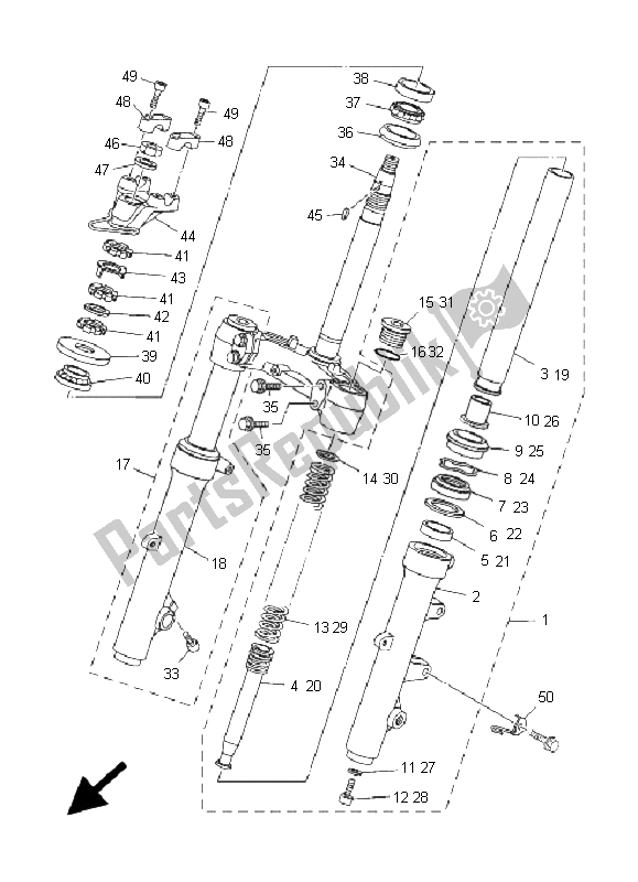 All parts for the Steering of the Yamaha YP 400 Majesty 2006