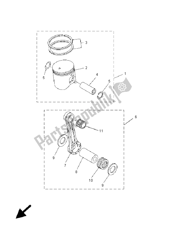 All parts for the Optional Parts 1 of the Yamaha YZ 250 2001