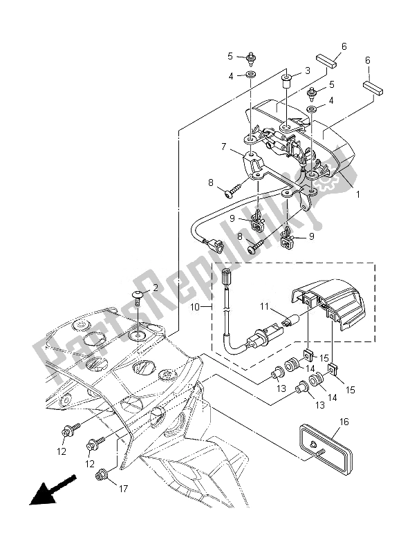 Todas las partes para Luz De La Cola de Yamaha XT 1200Z 2014