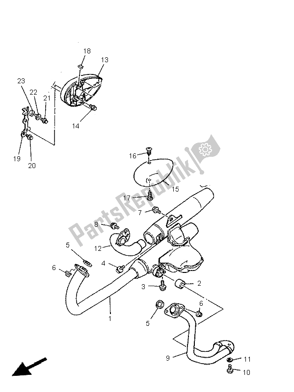 Wszystkie części do Wydechowy Yamaha XV 250S 1999