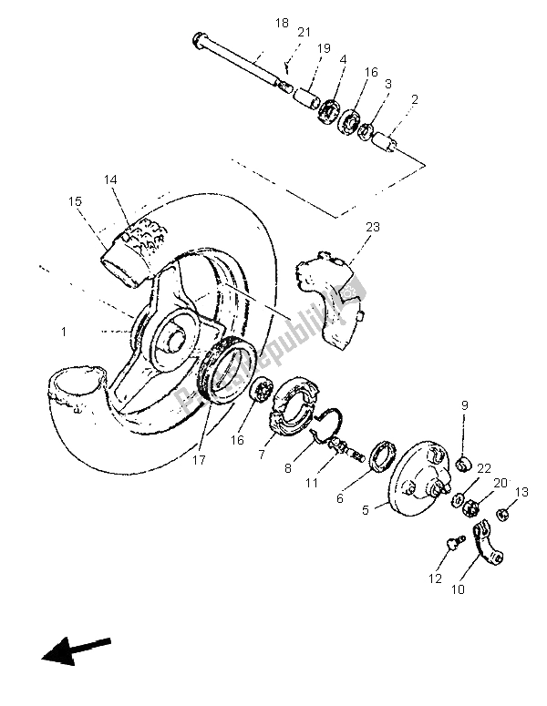 Toutes les pièces pour le Roue Avant du Yamaha PW 50 1996