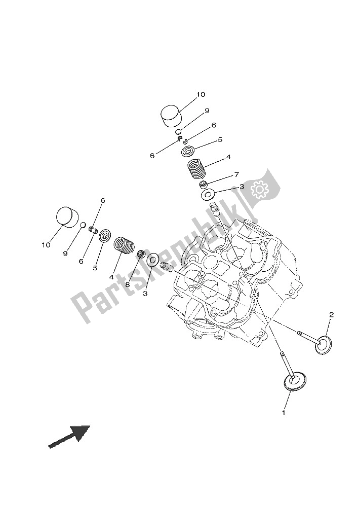 All parts for the Valve of the Yamaha YXE 700 ES 2016