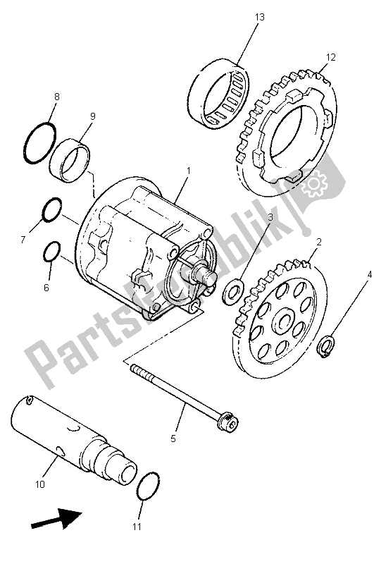 Todas as partes de Bomba De óleo do Yamaha XJR 1200 1997