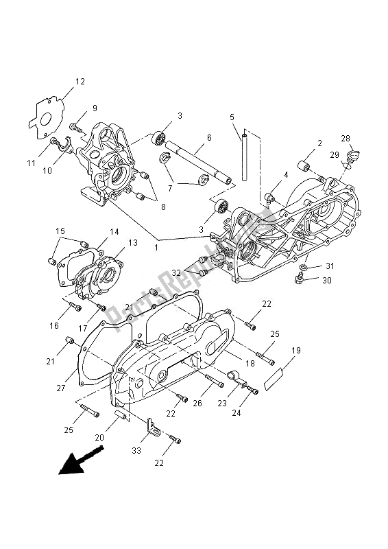 Toutes les pièces pour le Carter du Yamaha NS 50N 2013