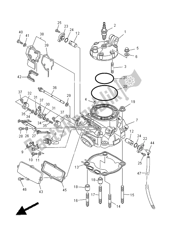 Todas las partes para Cabeza De Cilindro de Yamaha YZ 250 2000
